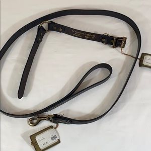 Leather dog collar and leash